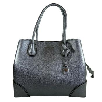 michael kors mercer, Michael Kors | Michael Kors Mercer Gallery Medium Silver Leather Center Satchel Tote Bag商品图片 满$250减$20, 满减