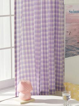 商品DECOVIEW | [Violet] Joy_Checkered Window Curtain,商家W Concept,价格¥423图片