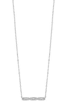 商品Bony Levy | 18K White Gold Gatsby Princess Bar Pendant Necklace - 0.19 ctw,商家Nordstrom Rack,价格¥5427图片