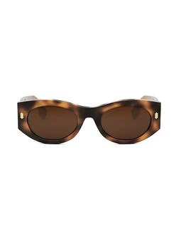 Fendi | Fendi Eyewear Oval Frame Sunglasses 7.2折, 独家减免邮费