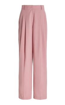 推荐The Frankie Shop - Women's Gelso Pleated Suiting Wide-Leg Trousers - Pink - Moda Operandi商品