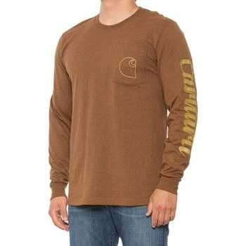 Carhartt | Carhartt 105421 Big and Tall Relaxed Fit Heavyweight Pocket Graphic T-Shirt - Long Sleeve,商家SIERRA,价格¥98