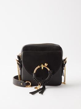 推荐Joan leather and suede cross-body bag商品