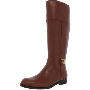 推荐Lauren Ralph Lauren Womens Berdie Leather Knee-High Riding Boots商品