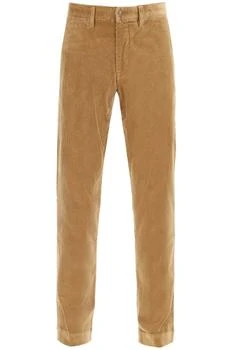 Ralph Lauren | Polo Ralph Lauren Logo Embroidered Corduroy Trousers 6折, 独家减免邮费