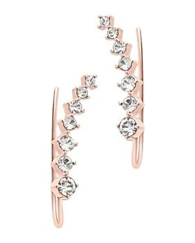 Sterling Forever | Graduated CZ Crawler Earrings-Rose Gold,商家Premium Outlets,价格¥214