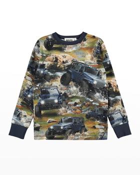 商品Boy's Rill Jeep-Print Shirt, Size 4-7图片