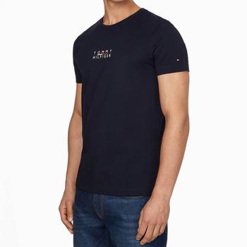 推荐Tommy Hilfiger Men's Square Logo T-Shirt - Desert Sky商品