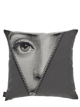 商品FORNASETTI | Fornasetti Zipper Face Printed Striped Pattern Cushion,商家Cettire,价格¥1407图片
