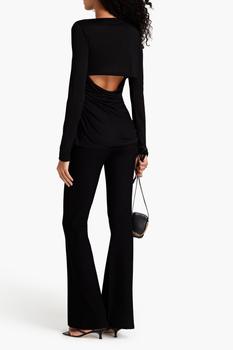 Helmut Lang | Ruched cutout jersey top商品图片,4折