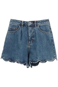商品Self Portrait | Self-Portrait Logo-Patch Wave Shorts,商家Cettire,价格¥1342图片