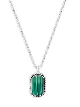 Effy | Malachite & Sterling Silver Pendant Necklace/22",商家Saks OFF 5TH,价格¥2156