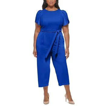 Calvin Klein | Plus Size Tulip-Sleeve Belted Jumpsuit 7.4折