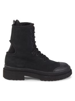 菲拉格慕鞋女靴, Salvatore Ferragamo | ​Tolk Suede Combat Boots商品图片 4.8折