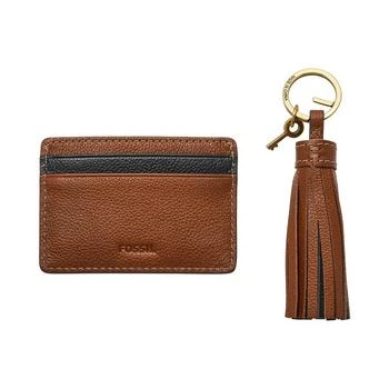 Fossil | Leather Card Case Gift Set and Key Fob Set, 2 Pieces,商家Macy's,价格¥595