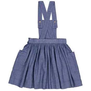 推荐Girls Blue Amelie Pinafore Twill Dress商品