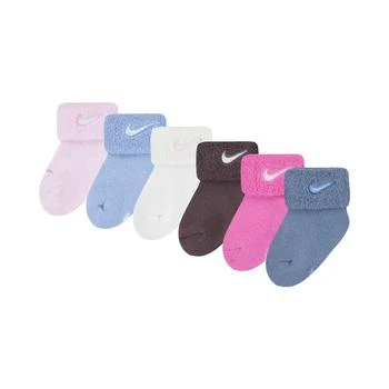 NIKE | Baby Boys or Baby Girls Multi Logo Socks, Pack of 6,商家Macy's,价格¥95