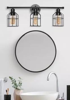 商品Lalia Home | Three Light Industrial Wired Vanity Light,商家Belk,价格¥1281图片