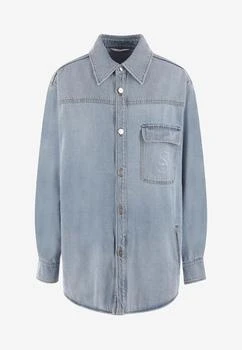 Valentino | VLogo Embossed Denim Shirt,商家Thahab,价格¥13298