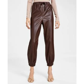 Tinseltown | Juniors' Faux-Leather Jogger Pants, Created for Macy's,商家Macy's,价格¥126
