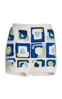 推荐Sea - Women's Hayden Crocheted Wool Shorts - Blue - Moda Operandi商品