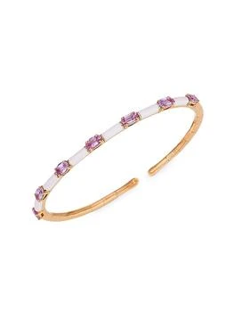 Etho Maria | 18K Rose Gold, Pink Sapphire & Ceramic Cuff,商家Saks Fifth Avenue,价格¥45826
