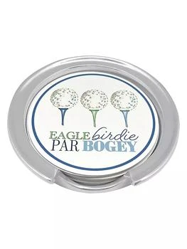 Mariposa | Sporting Life Mens' Eagle, Birdie, Par, Bogey Golf Signature Coaster Set,商家Saks Fifth Avenue,价格¥518