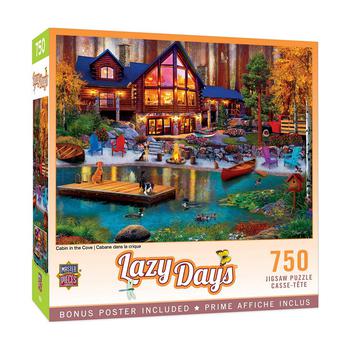 商品MasterPieces Puzzles | 750 Piece Jigsaw Puzzle For Adults, Family, Or Kids - Cabin in The Cove - 18"x24",商家Macy's,价格¥144图片