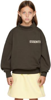 Essentials | Kids Gray Mock Neck Sweatshirt商品图片,独家减免邮费