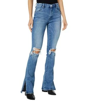 推荐Hoyt Mini Bootcut Five-Pocket Jeans with Outseam Slit in Home Sweet商品