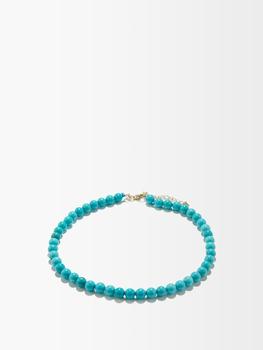 MATEO, MATEO | Turquoise & 14kt gold anklet商品图片 