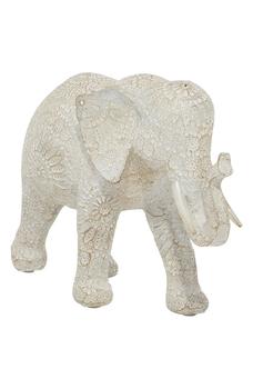 商品GINGER BIRCH STUDIO | White Polystone Eclectic Elephant Sculpture,商家Nordstrom Rack,价格¥337图片