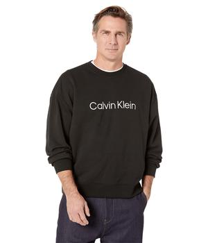 ck卫衣, Calvin Klein | Long Sleeve Oversize CK Logo Terry Crew商品图片 6.7折