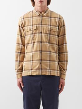 推荐Checked cotton-blend flannel shirt商品
