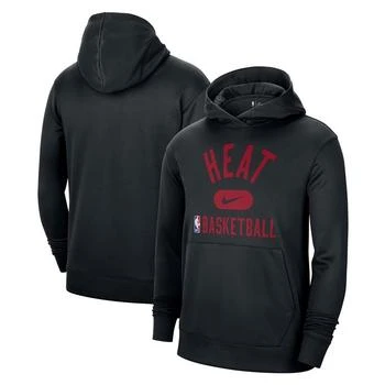 NIKE | Men's Black Miami Heat 2021-2022 Spotlight On Court Performance Practice Pullover Hoodie 