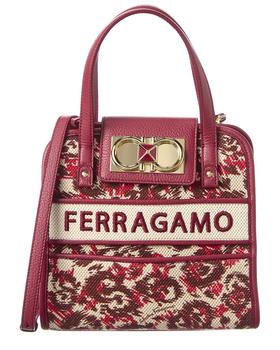旅行菲拉格慕包, Salvatore Ferragamo | Salvatore Ferragamo Iconic Mini Canvas & Leather Satchel商品图片 7.2折