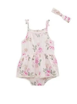 Juicy Couture | Baby Girl's 2-Piece Floral Headband & Bodysuit Dress Set,商家Saks OFF 5TH,价格¥150