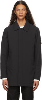 Stone Island | Black Soft Shell Mid-Length Coat商品图片,独家减免邮费