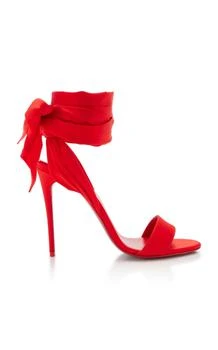 推荐Christian Louboutin - Desert 100mm Satin Sandals - Red - IT 36 - Moda Operandi商品