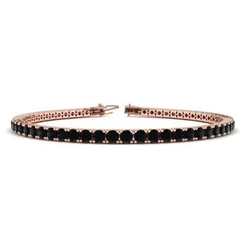 SSELECTS | 4 3/4 Carat Black Diamond Tennis Bracelet In 14 Karat Rose Gold, 8 1/2 Inches,商家Premium Outlets,价格¥16590