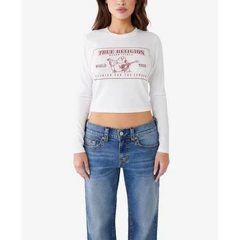 True Religion | Women's Long Sleeve Ribbed Baby T-shirt 