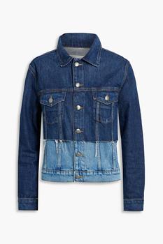 商品FRAME | Layered frayed denim jacket,商家THE OUTNET US,价格¥922图片