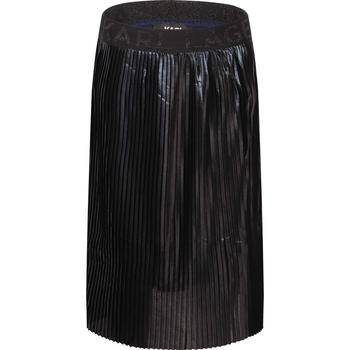 Karl Lagerfeld Paris | Branded elastic waist pleated midi skirt in black商品图片,5.9折起×额外8.5折, 满$350减$150, 满减, 额外八五折