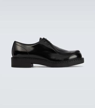 Prada | Brushed leather lace-up shoes商品图片,