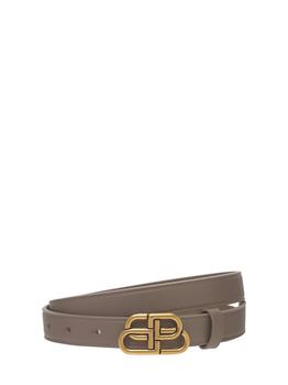 巴黎世家腰带代购, Balenciaga | 2cm Bb Extra Thin Leather Belt商品图片 