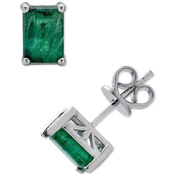 Macy's | Emerald Stud Earrings (2 ct. t.w.) in Sterling Silver (Also in Sapphire),商家Macy's,价格¥2238