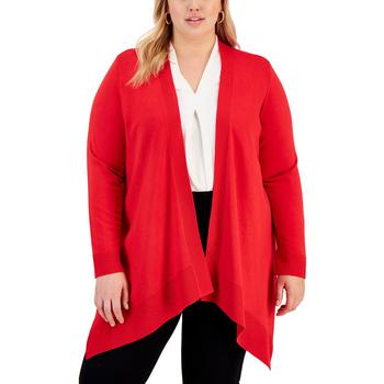 推荐Plus Size Open-Front Cardigan, Created for Macy's商品