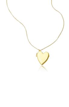 product 14K Gold Plated Heart Locket Pendant Necklace image