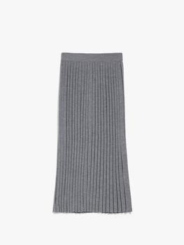 Weekend Max Mara | Weekend Max Mara Gonna Fiesta In Filato Di Lana Grigia 53060223600004商品图片,