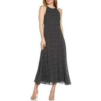 推荐Adrianna Papell Womens Chiffon Dot Print Midi Dress商品